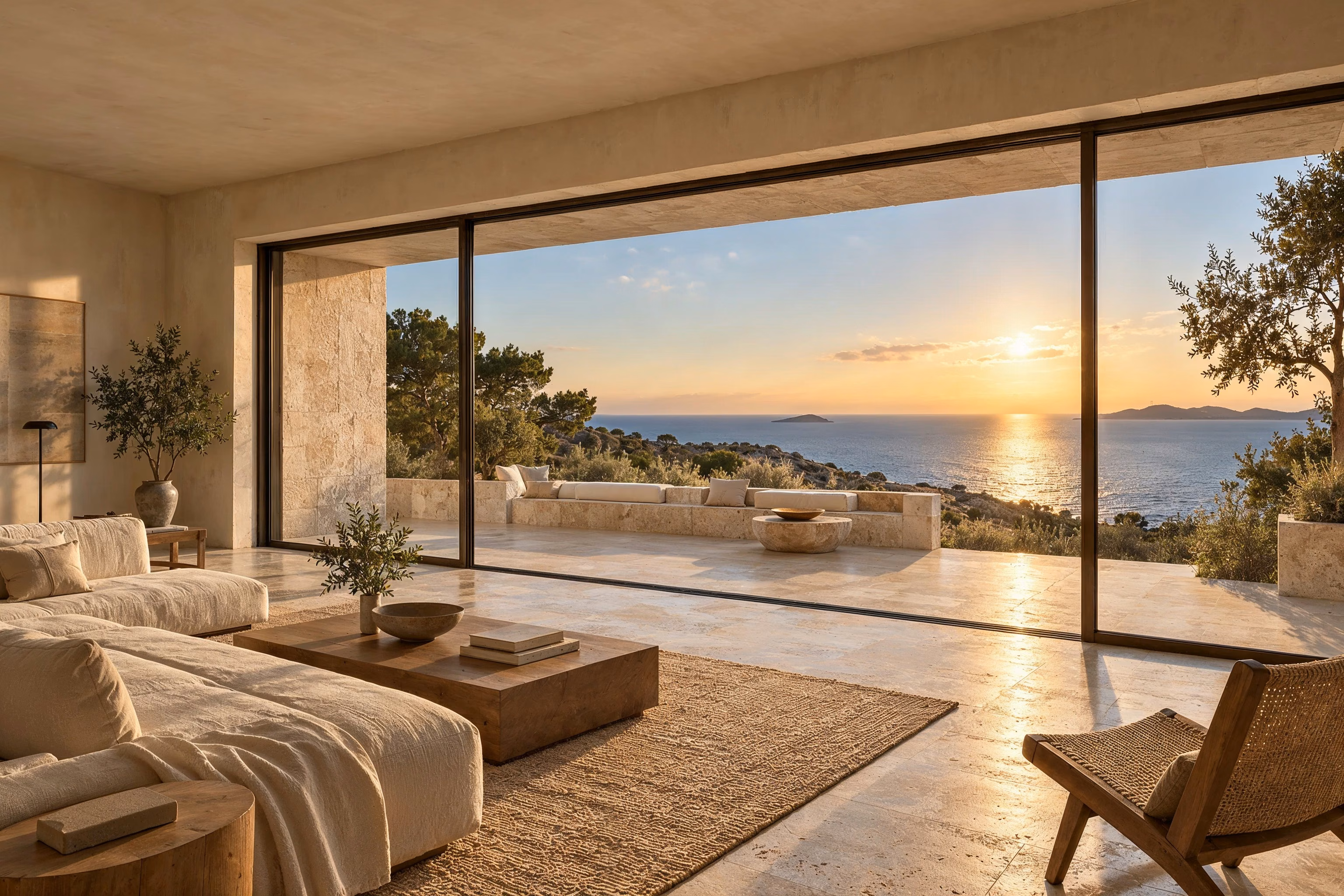 Littoral House — Salon ouvert sur la mer